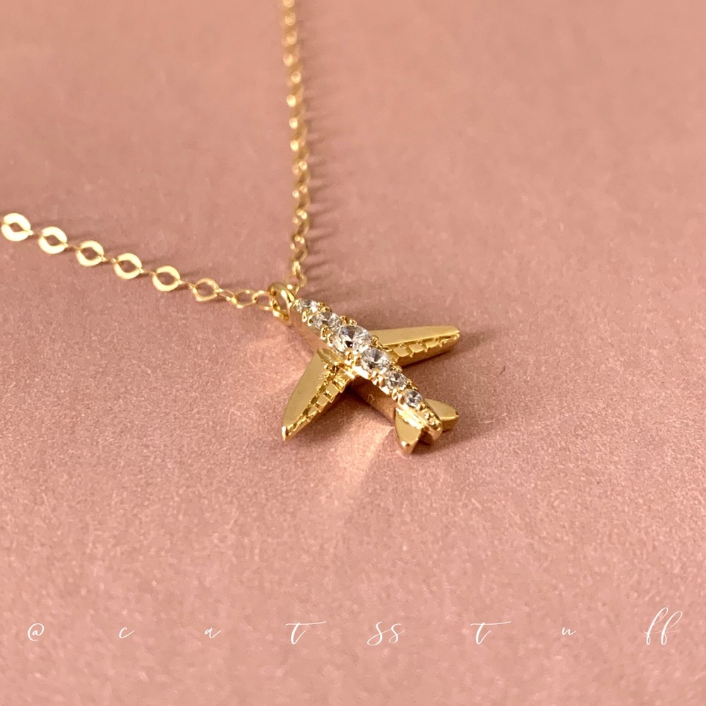 Wanderlust Airplane Necklace